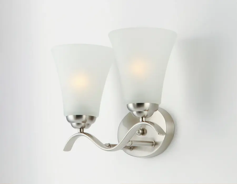 Vital Two Light Bath Vanity in Satin Nickel - Image 2