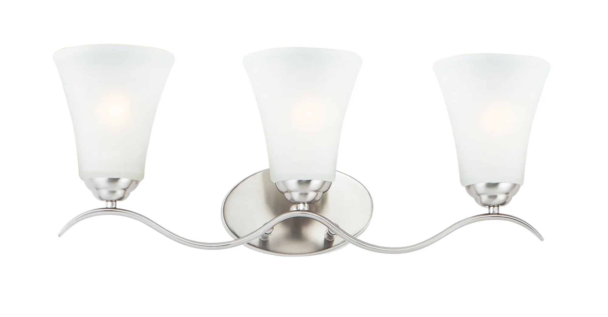 Vital Three Light Bath Vanity in Satin Nickel