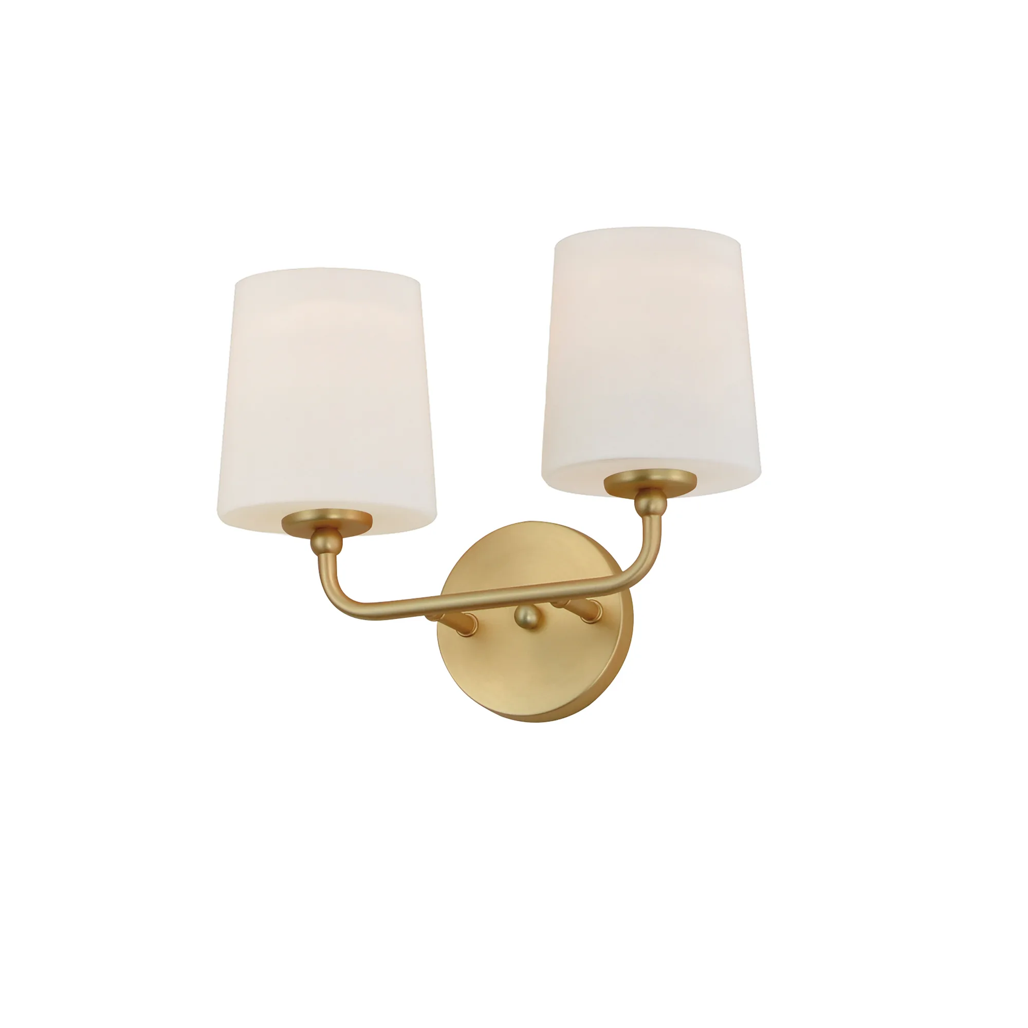 Bristol Two Light Wall Sconce in Satin Brass