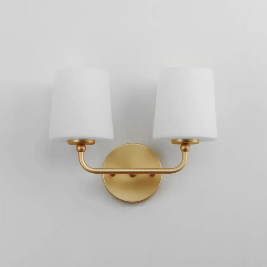 Bristol Two Light Wall Sconce in Satin Brass - Image 2