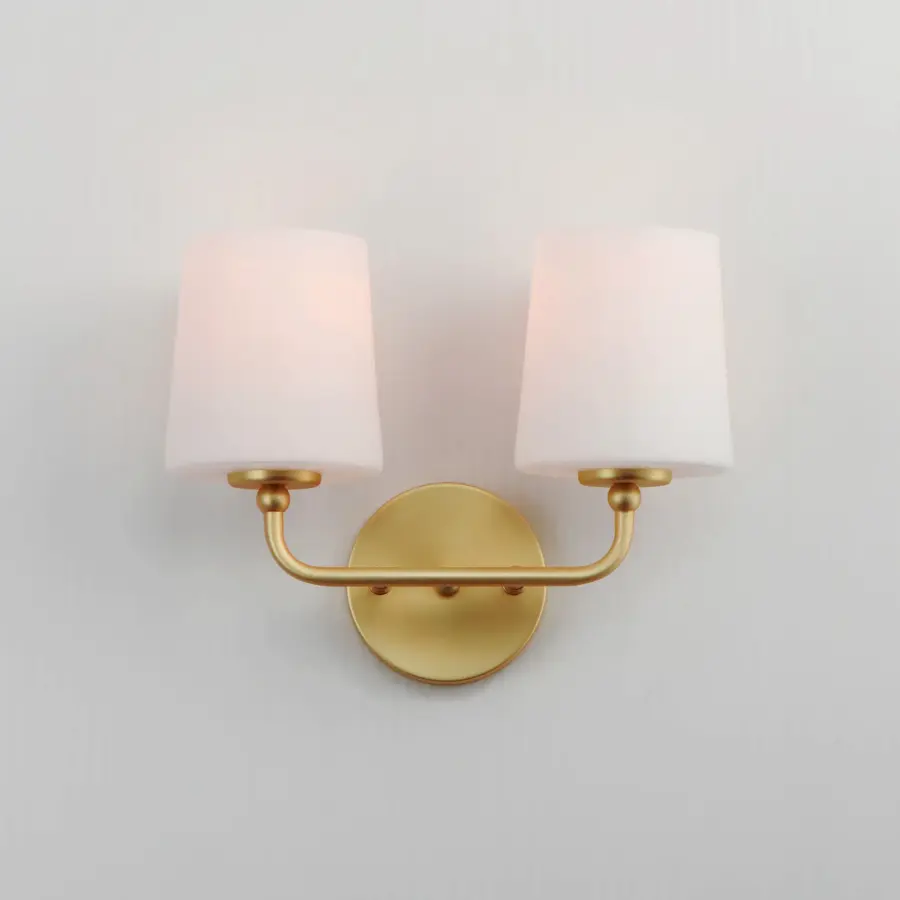 Bristol Two Light Wall Sconce in Satin Brass - Image 3