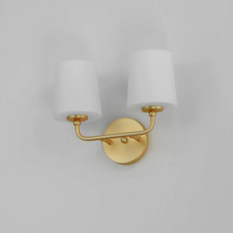 Bristol Two Light Wall Sconce in Satin Brass - Image 4