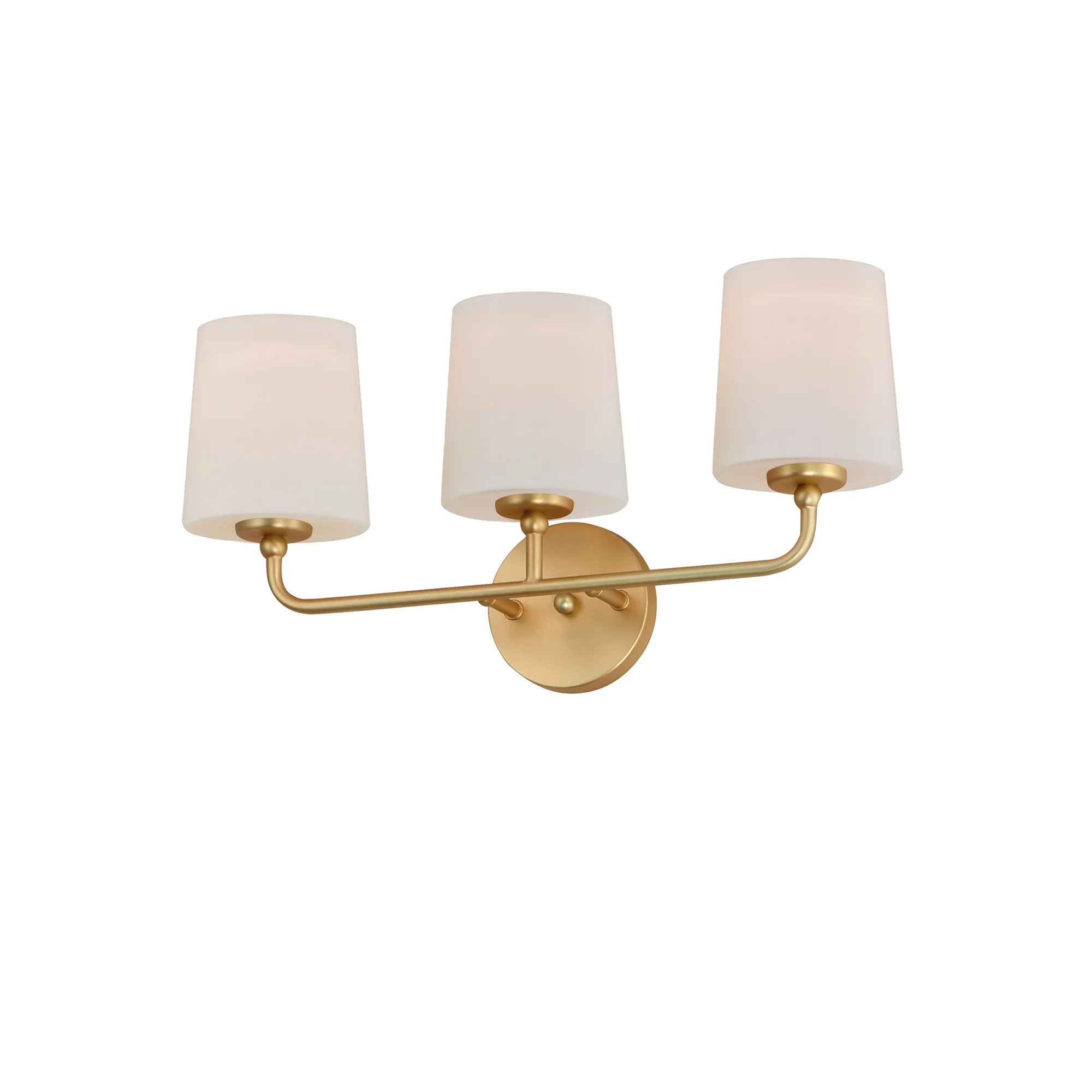 Bristol Three Light Bath Vanity in Satin Brass
