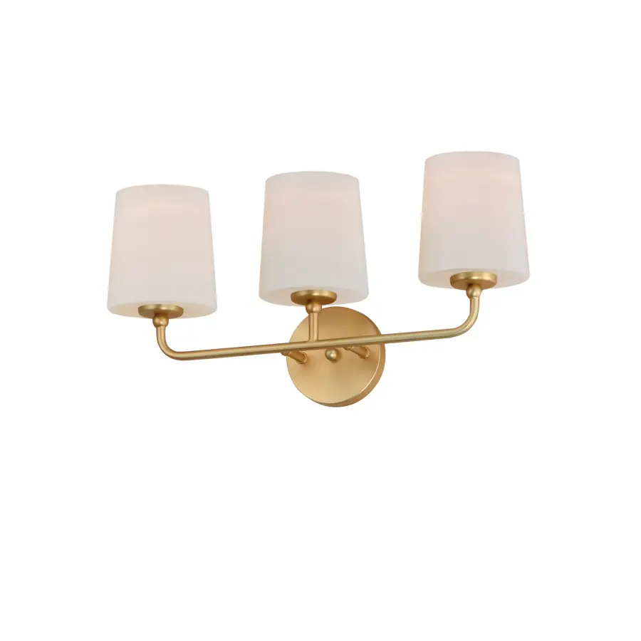 Bristol Three Light Bath Vanity in Satin Brass - Image 1