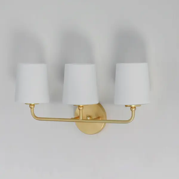 Bristol Three Light Bath Vanity in Satin Brass - Image 4