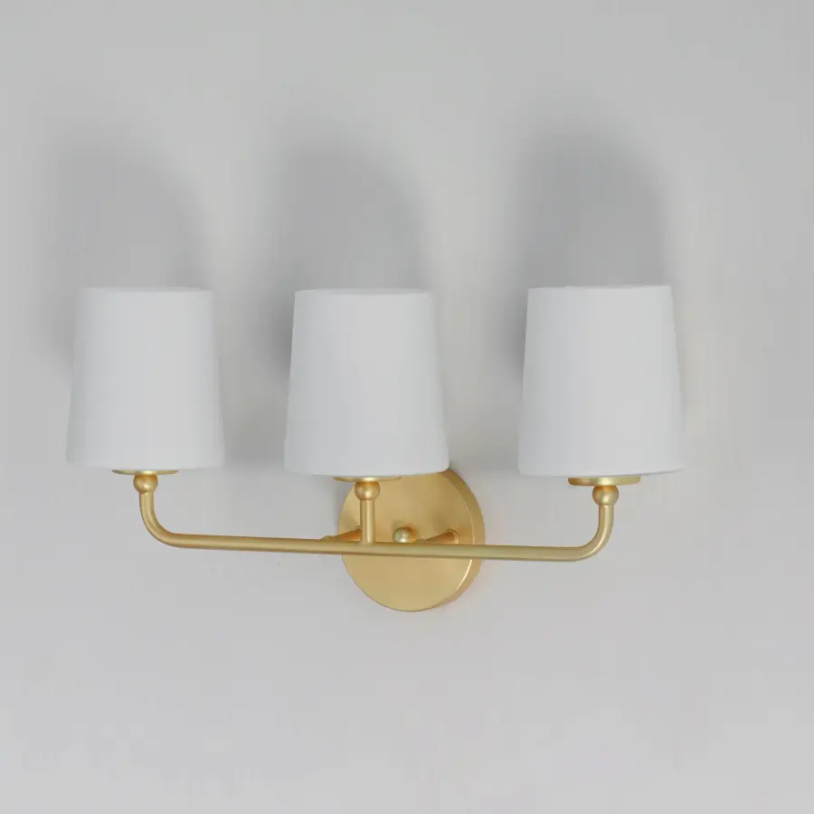 Bristol Three Light Bath Vanity in Satin Brass - Image 4