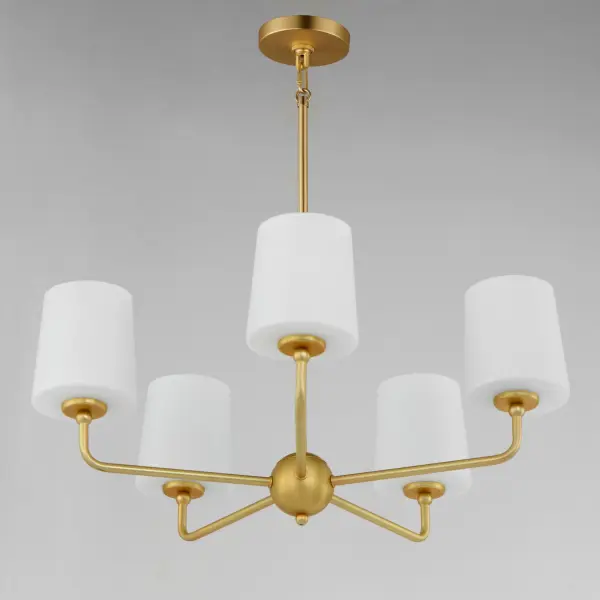 Bristol Five Light Chandelier in Satin Brass - Image 2