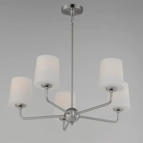 Bristol Five Light Chandelier in Satin Nickel - Image 2