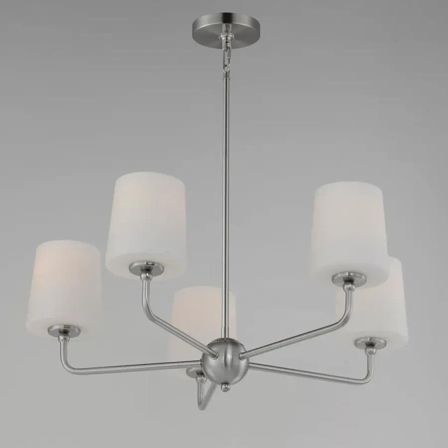 Bristol Five Light Chandelier in Satin Nickel - Image 2