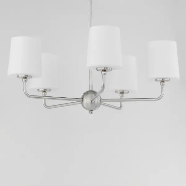 Bristol Five Light Chandelier in Satin Nickel - Image 3