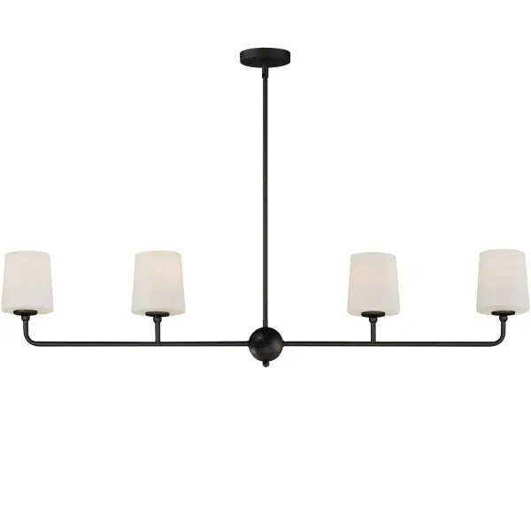 Understated elegance and convenience in its design, the simple curved arms of the Bristol collection outstretch in elongated proportions that terminate at a tapered Satin White glass shade. Designed to emulate a traditional fabric shade, the material being glass adds the element of easy maintenance and allows for upward and downward facing light installations. The single tiered wider diameters on the chandeliers also offer an upscale country living addition to the collection. Available in various finishes of Satin Nickel, Satin Brass, or black tones including a textured Anthracite finish on the chandeliers and sconces.