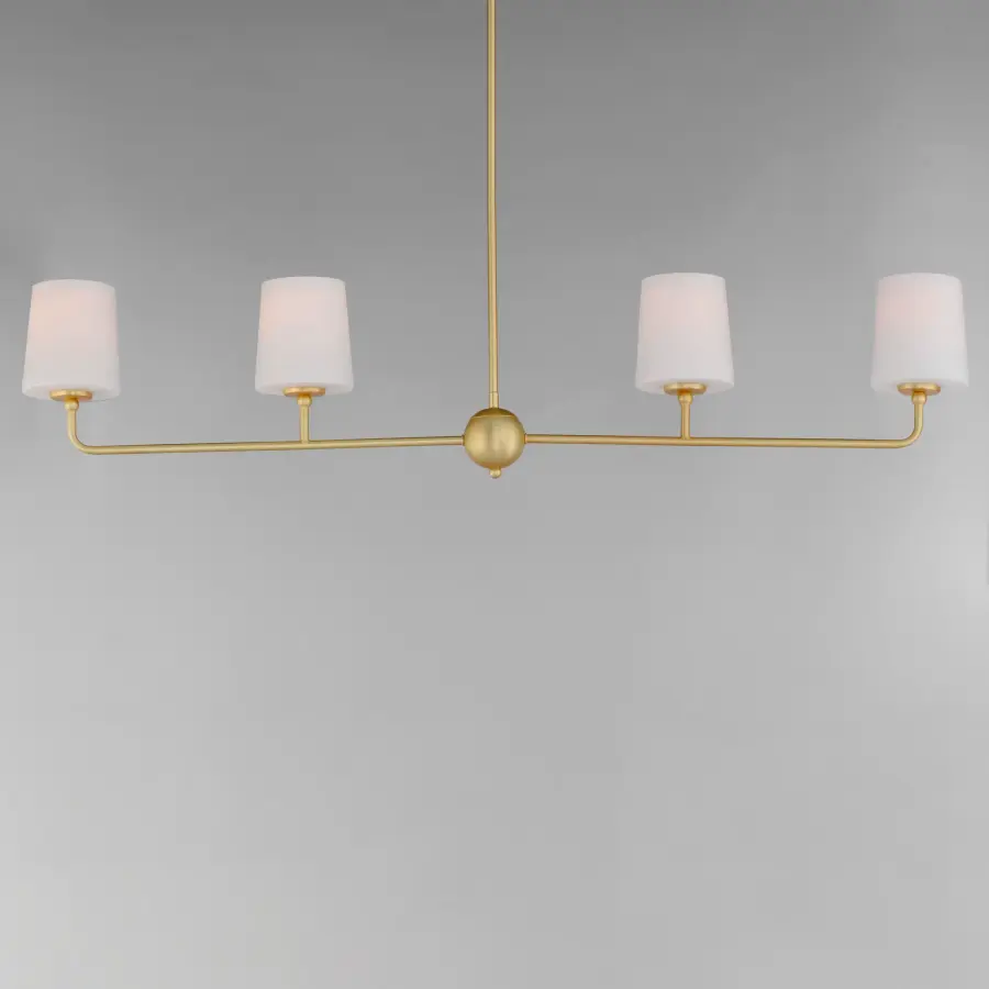 Bristol 4-Light Linear Chandelier in Satin Brass - Image 2