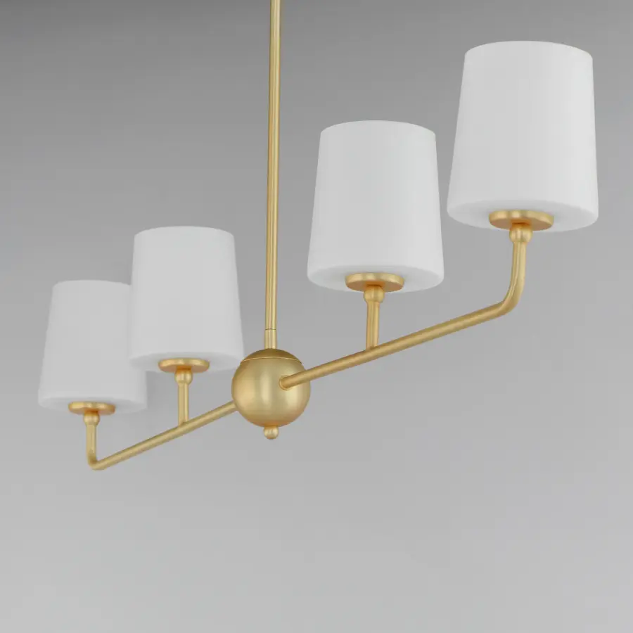 Bristol 4-Light Linear Chandelier in Satin Brass - Image 3