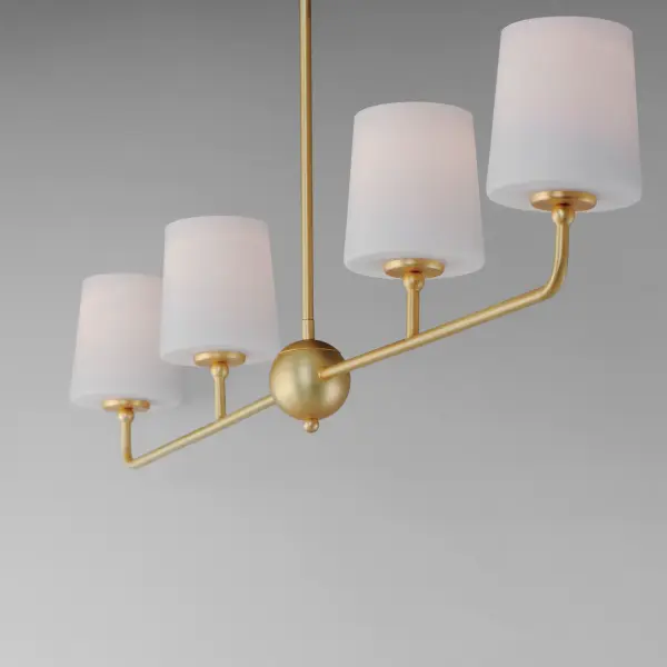 Bristol 4-Light Linear Chandelier in Satin Brass - Image 4