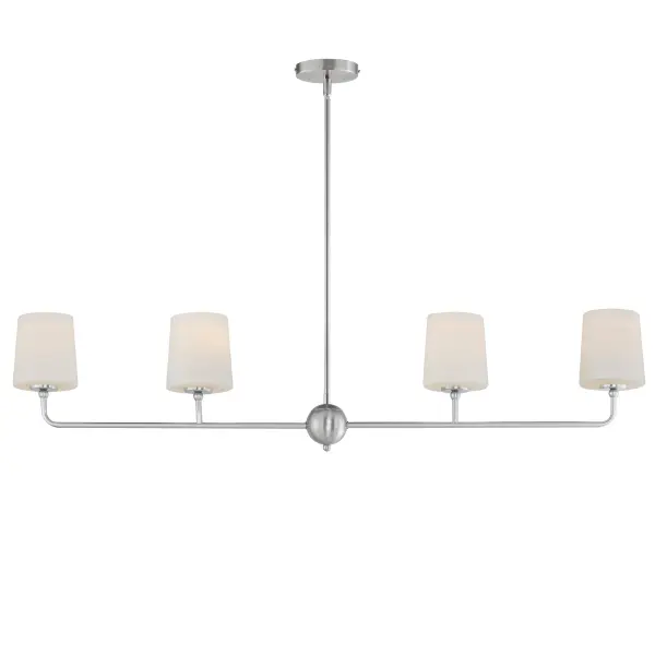 Bristol 4-Light Linear Chandelier in Satin Nickel - Image 1