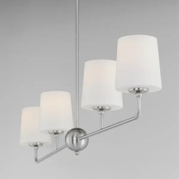 Bristol 4-Light Linear Chandelier in Satin Nickel - Image 3