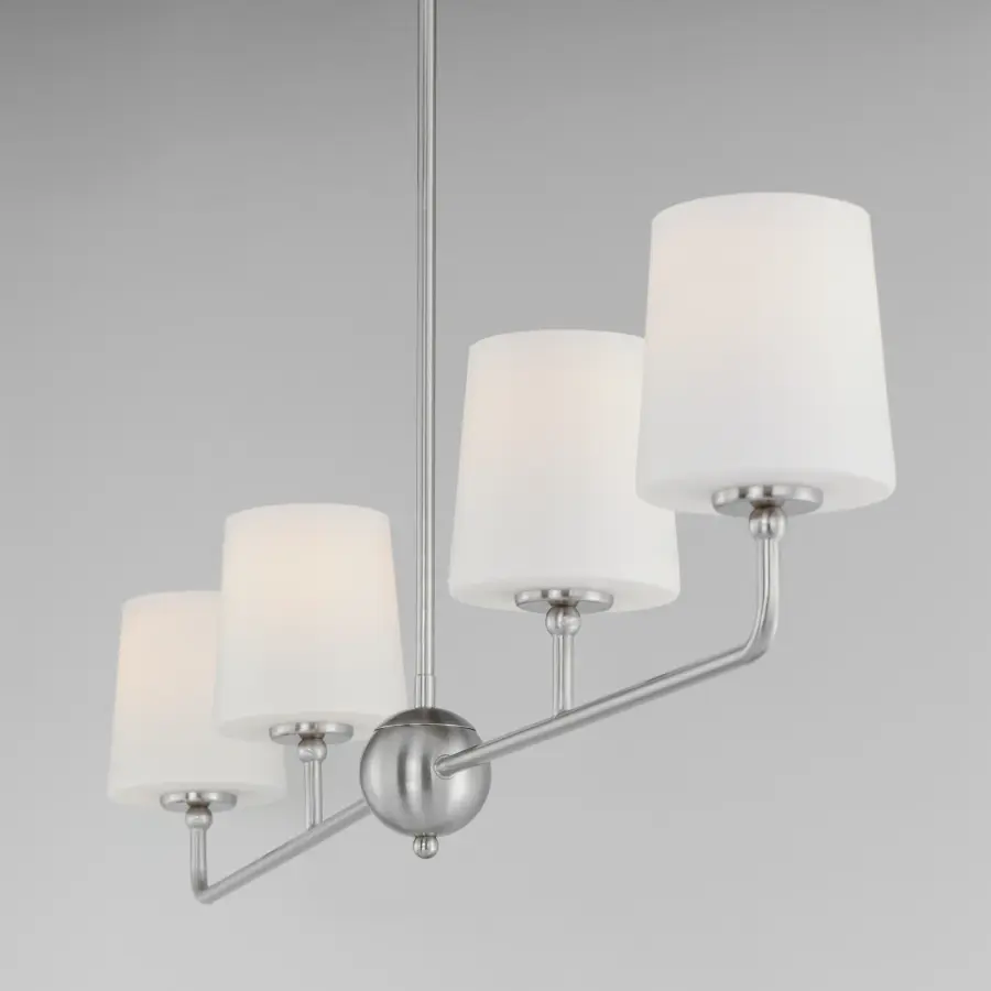 Bristol 4-Light Linear Chandelier in Satin Nickel - Image 3