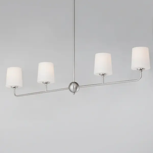Bristol 4-Light Linear Chandelier in Satin Nickel - Image 4