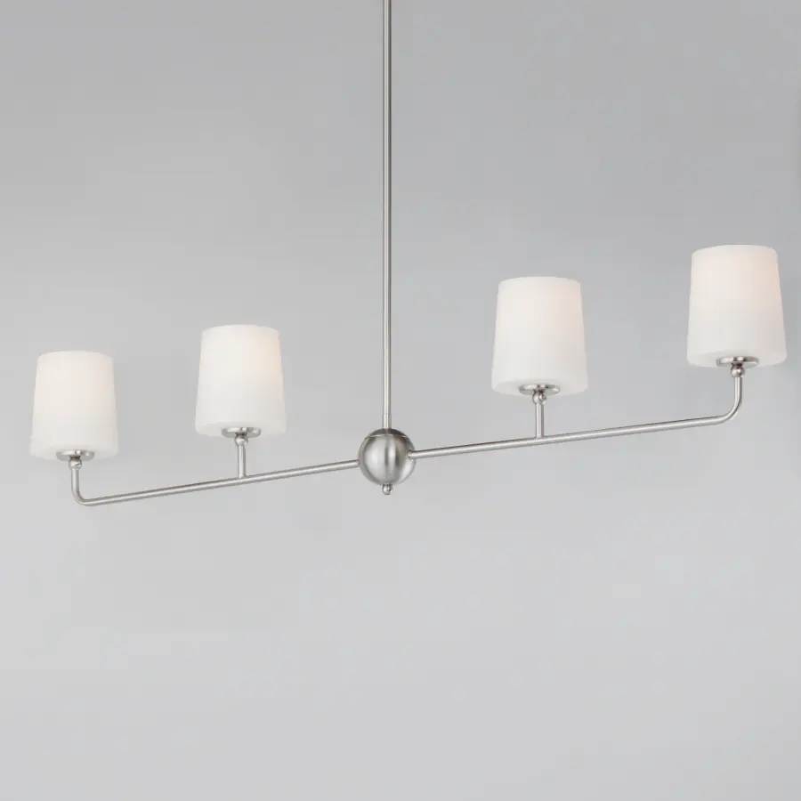 Bristol 4-Light Linear Chandelier in Satin Nickel - Image 4