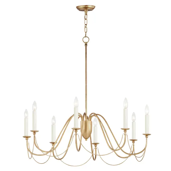 Plumette 8-Light Chandelier in Gold Leaf - Image 1