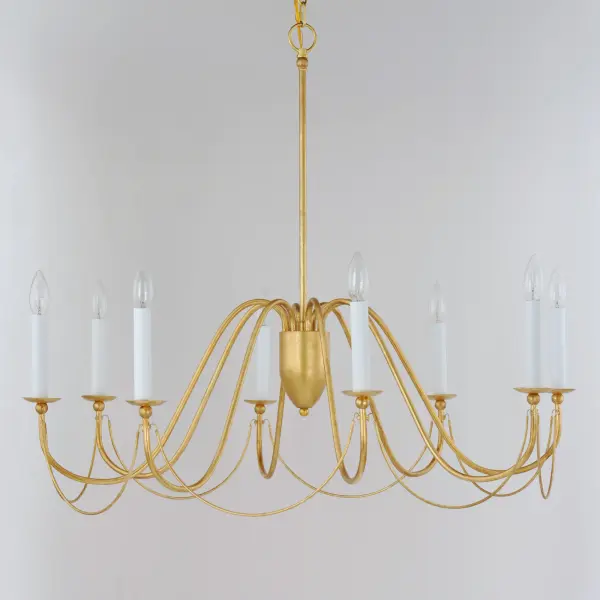 Plumette 8-Light Chandelier in Gold Leaf - Image 2