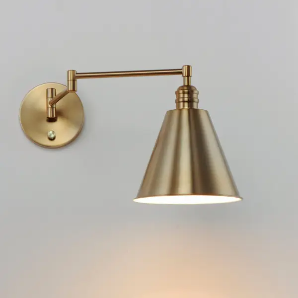 Library One Light Wall Sconce in Heritage Brass - Image 2