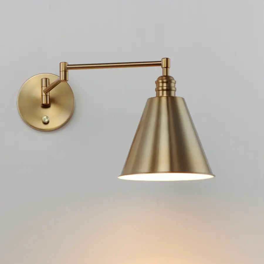 Library One Light Wall Sconce in Heritage Brass - Image 2
