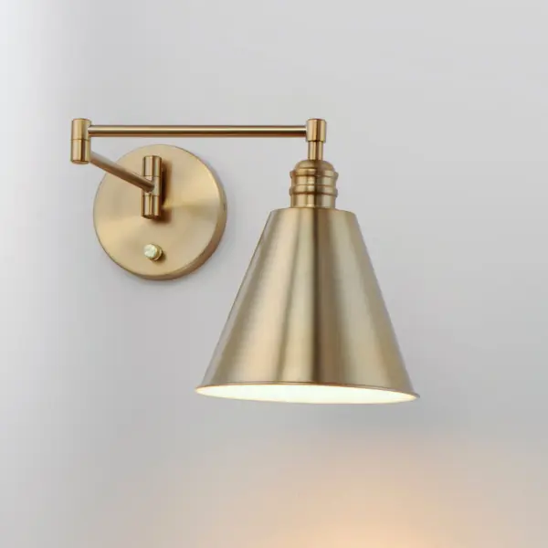 Library One Light Wall Sconce in Heritage Brass - Image 4