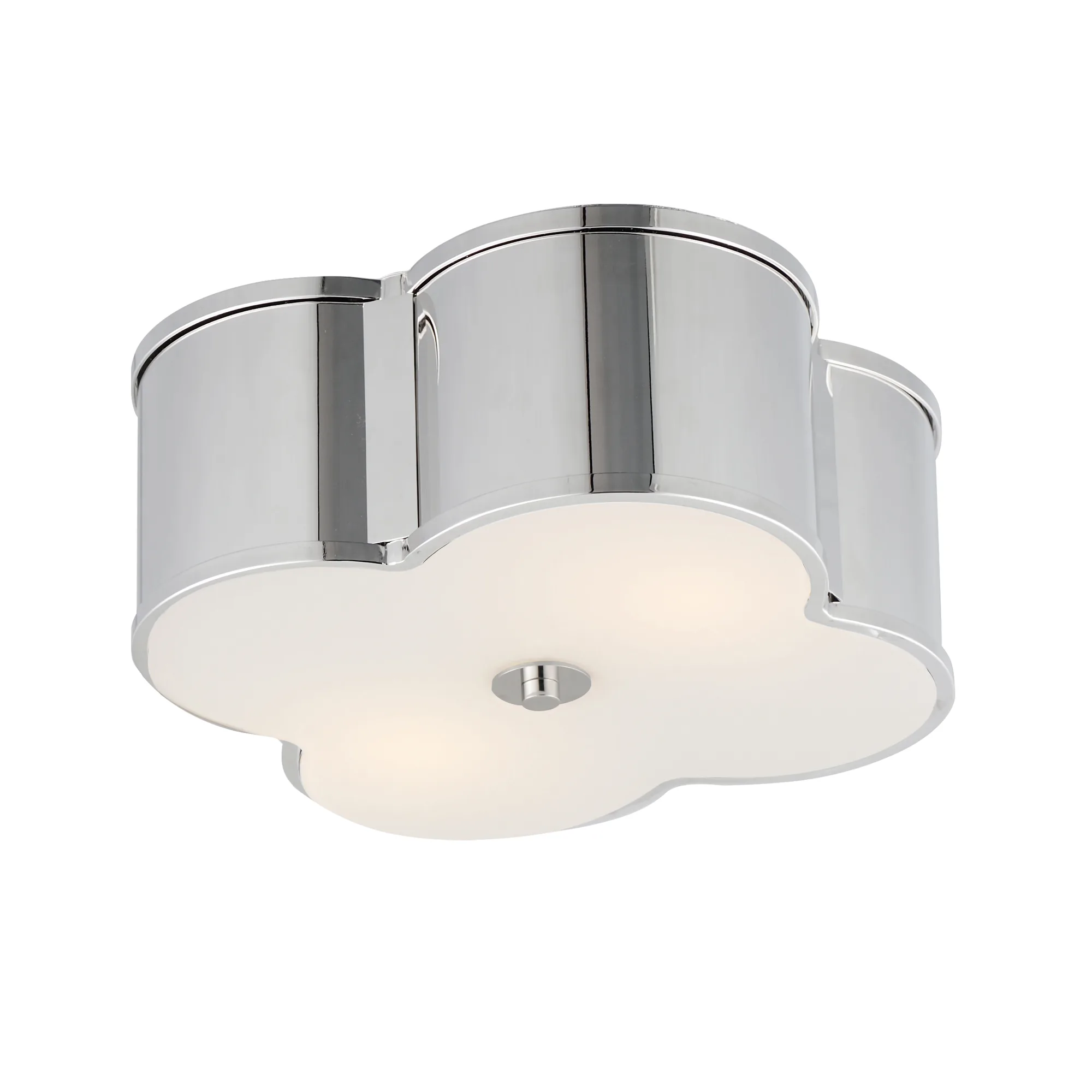 Clover Two Light Flush Mount in Polished Nickel