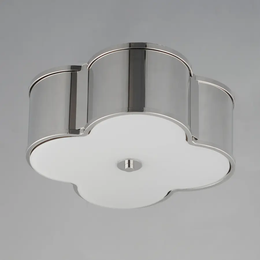 Clover Two Light Flush Mount in Polished Nickel - Image 2