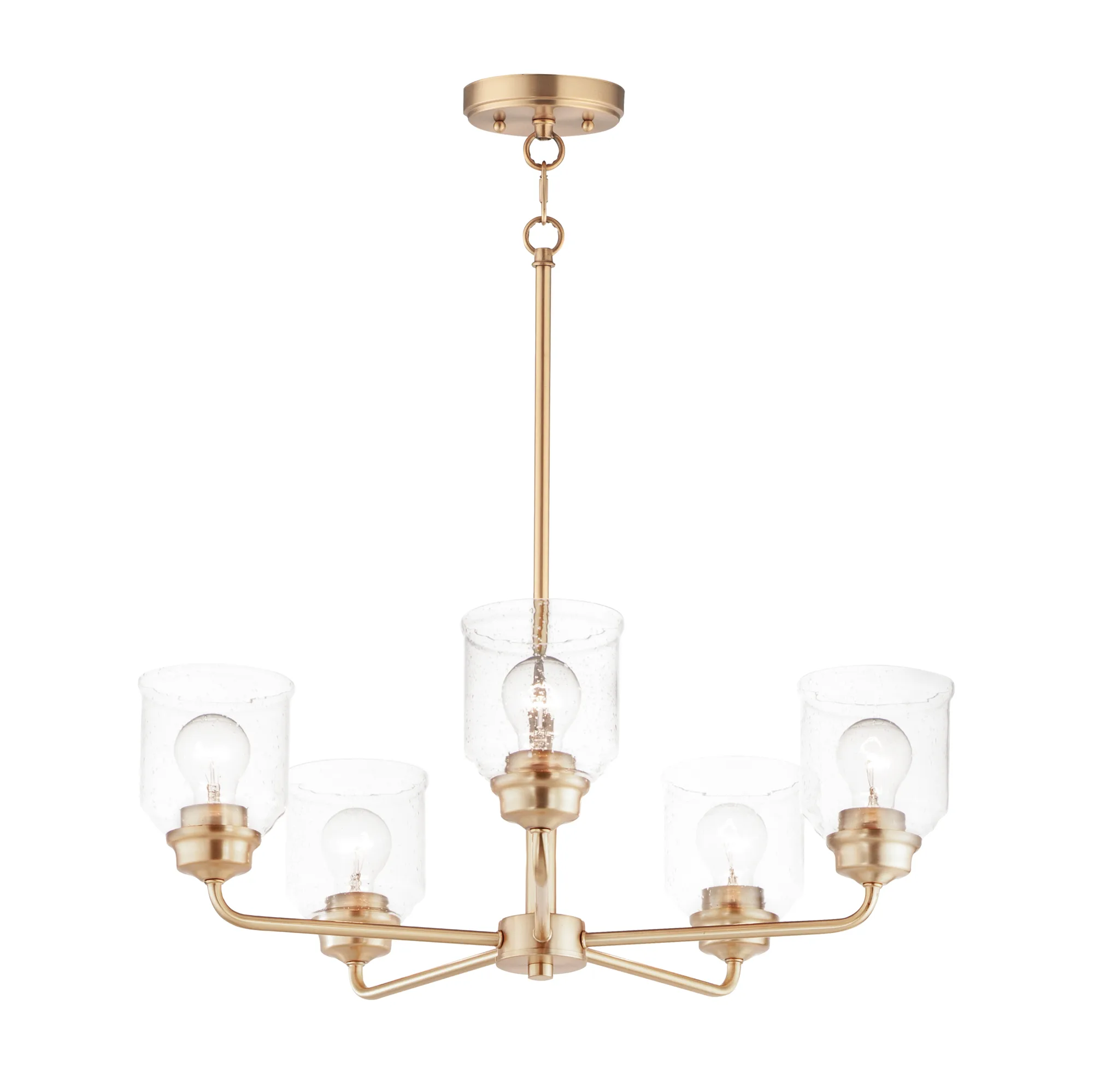 Acadia Five Light Chandelier in Heritage