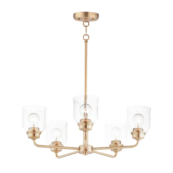 Acadia 5-Light Chandelier in Heritage Brass - Image 1
