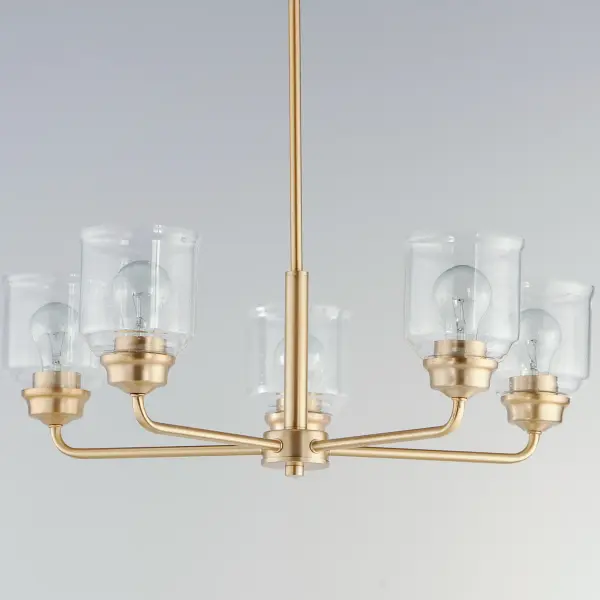 Acadia 5-Light Chandelier in Heritage Brass - Image 2