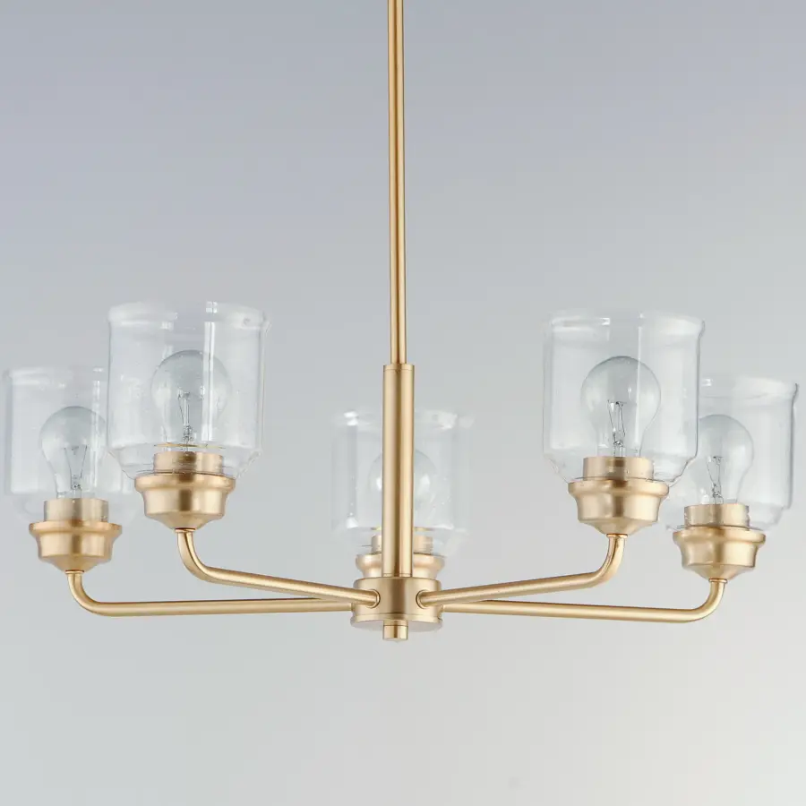 Acadia 5-Light Chandelier in Heritage Brass - Image 2