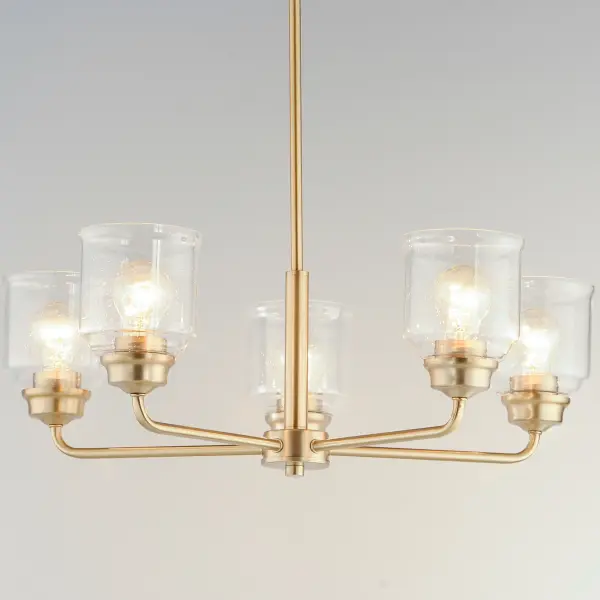 Acadia 5-Light Chandelier in Heritage Brass - Image 3