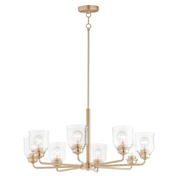 Acadia 8-Light Chandelier in Heritage Brass - Image 1