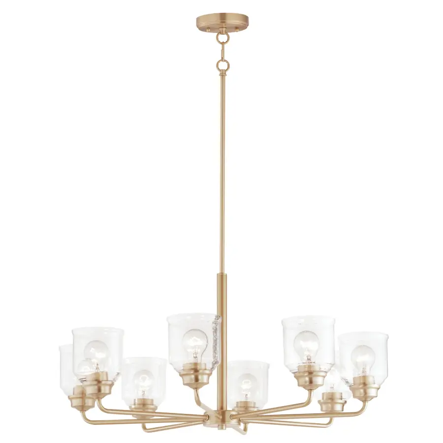 Acadia 8-Light Chandelier in Heritage Brass - Image 1