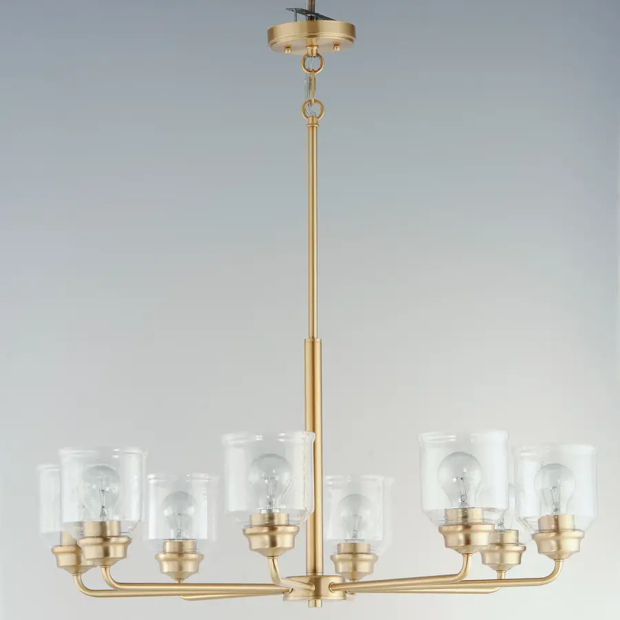 Acadia 8-Light Chandelier in Heritage Brass - Image 3