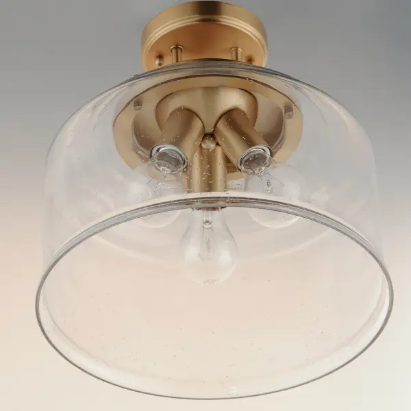 Acadia 3-Light Semi-Flush Mount in Heritage Brass - Image 2