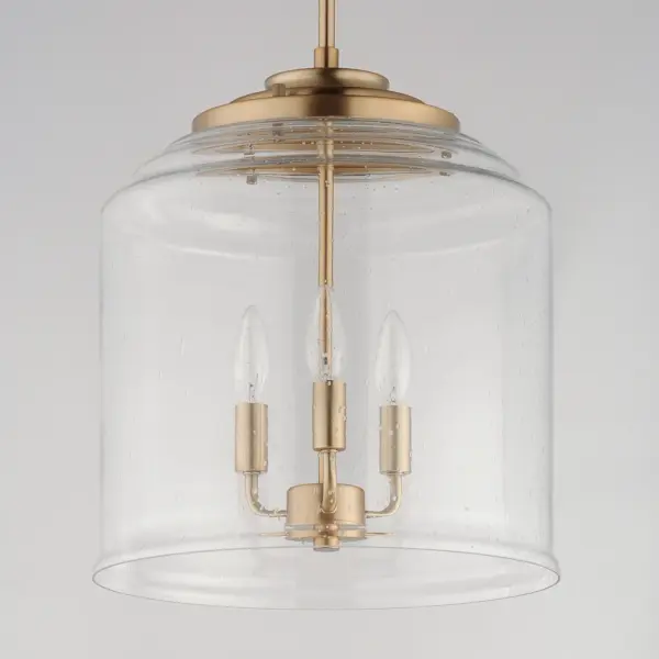 Acadia Three Light Pendant in Heritage Brass - Image 2