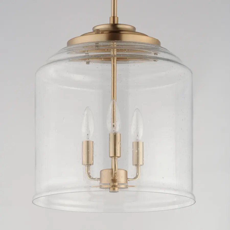 Acadia Three Light Pendant in Heritage Brass - Image 2