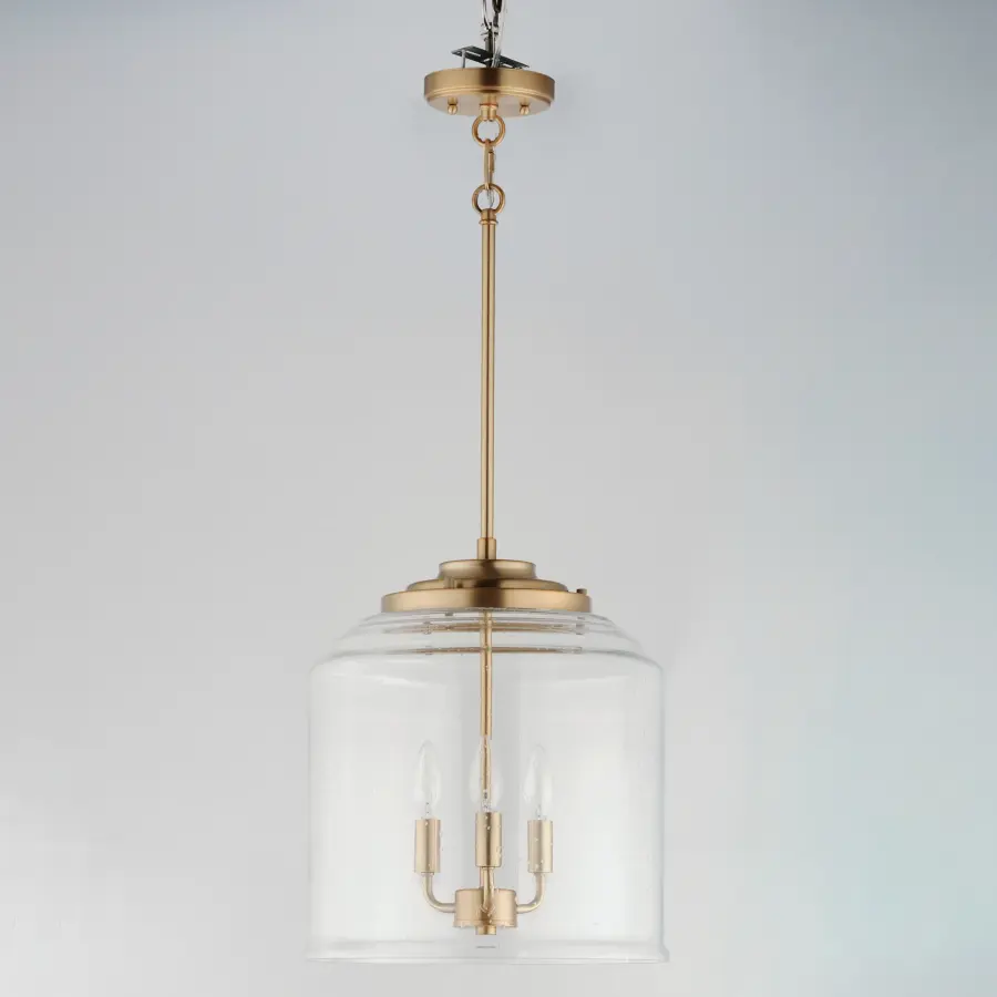 Acadia Three Light Pendant in Heritage Brass - Image 4