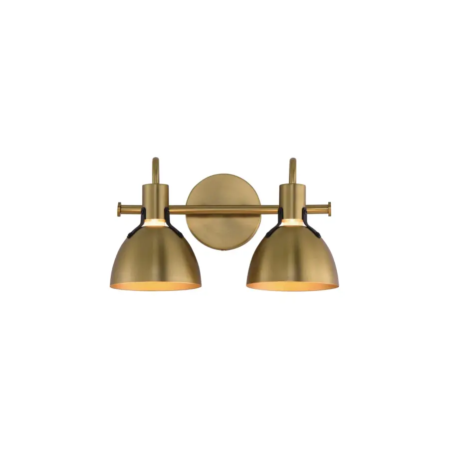 Dusk Two Light Wall Sconce in Satin Brass