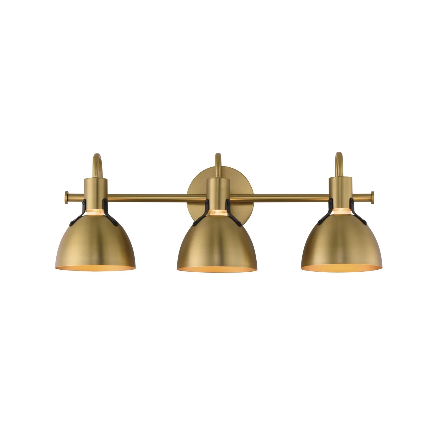 Dusk Three Light Wall Sconce in Satin Brass