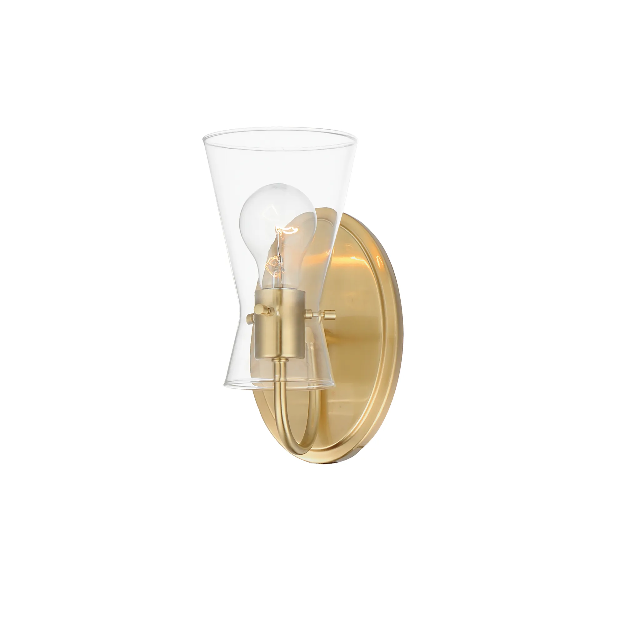 Ava One Light Wall Sconce in Natural Aged Brass