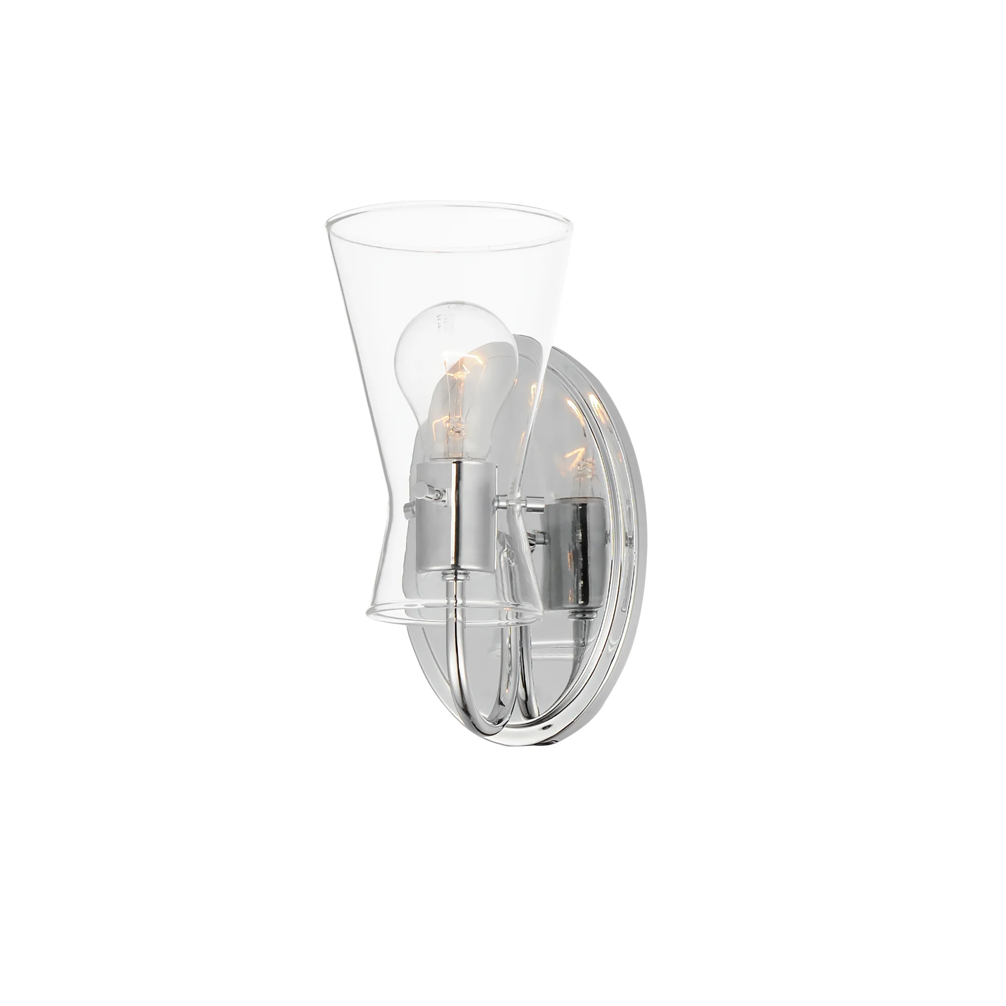 Ava One Light Wall Sconce in Polished Chrome