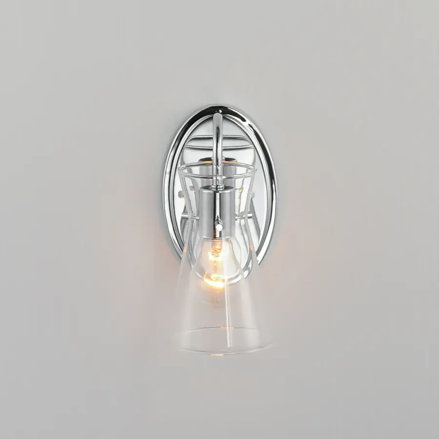 Ava One Light Wall Sconce in Polished Chrome - Image 3