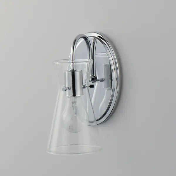 Ava One Light Wall Sconce in Polished Chrome - Image 4