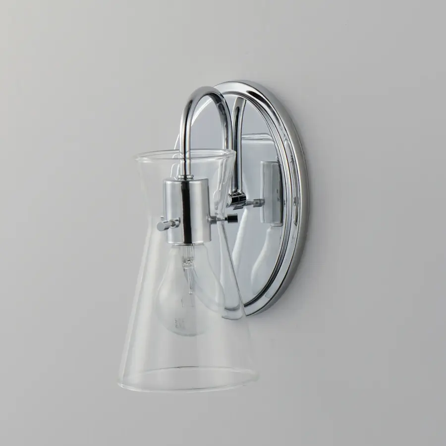 Ava One Light Wall Sconce in Polished Chrome - Image 4