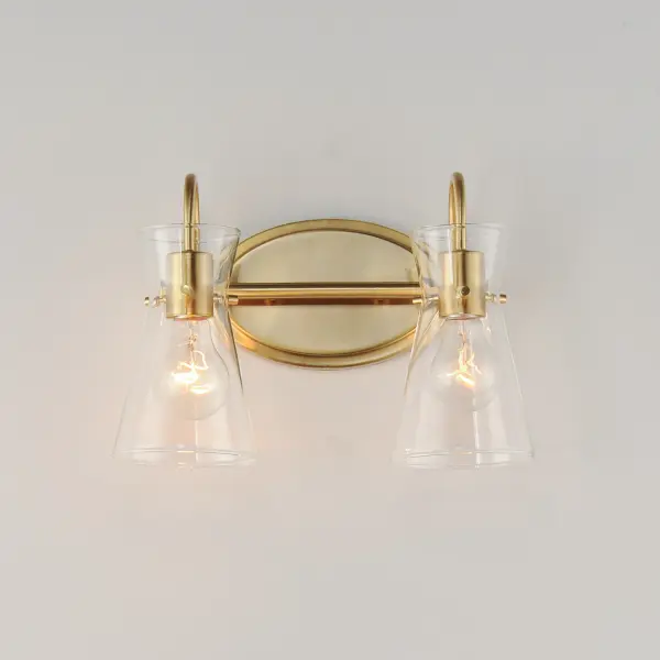 Ava Two Light Bath Vanity in Natural Aged Brass - Image 3